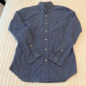 Men's Polo - Blue Button-Up Shirt (Slim Fit)